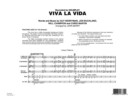 Viva La Vida - Conductor Score (Full Score)