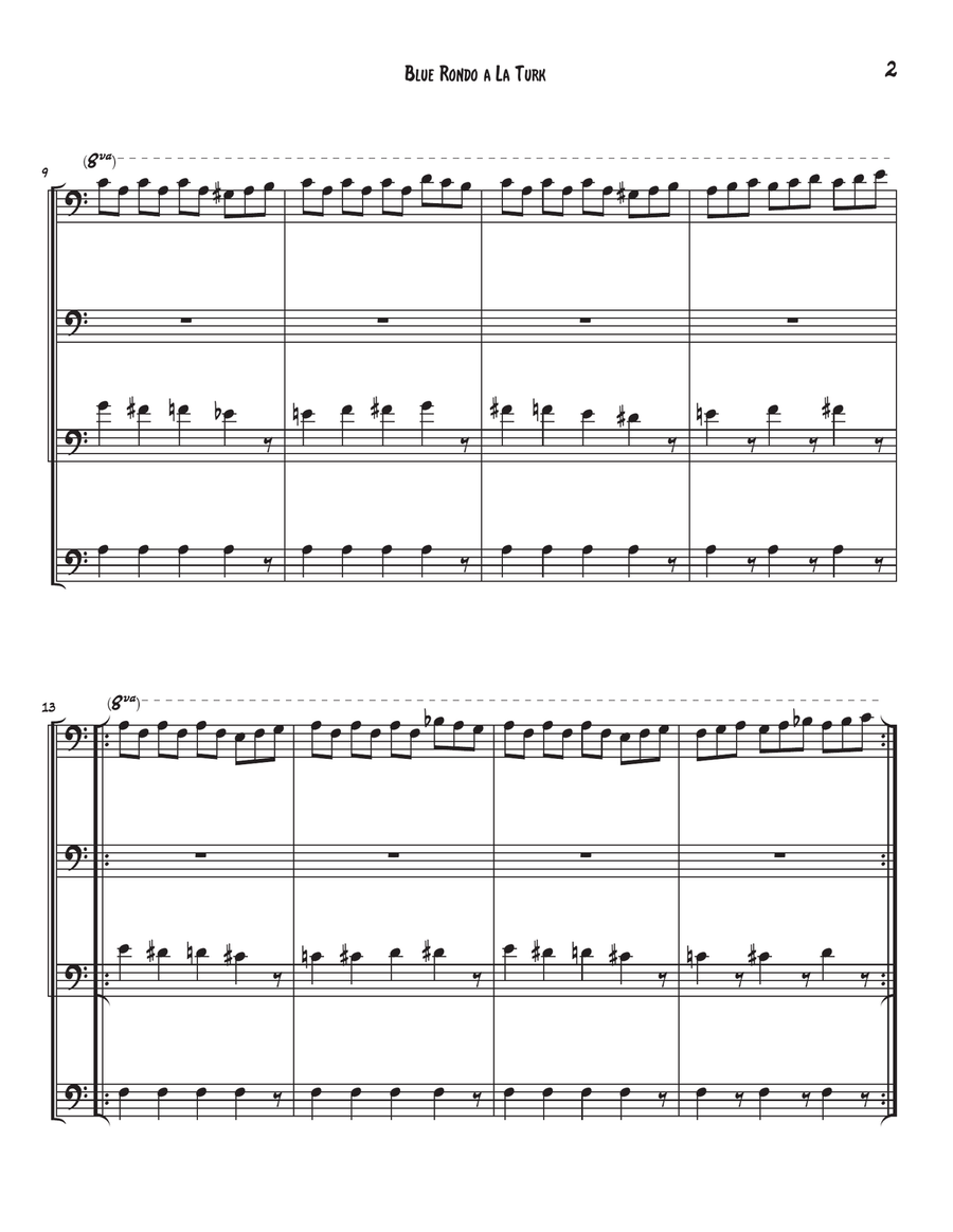 Blue Rondo A La Turk Small Ensemble scores gallery preview page 3