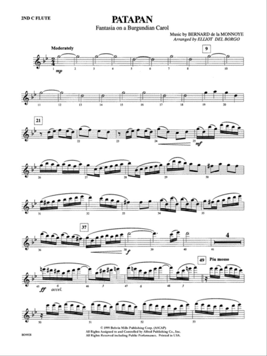Patapan: 2nd Flute Concert Band scores gallery preview page 1