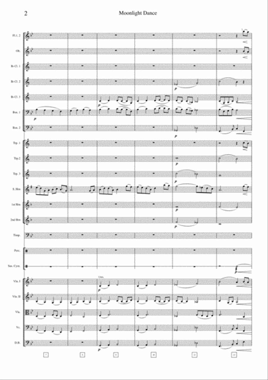 Moonlight Dance - Symphonic Version (Full Score + Parts) Full Orchestra scores gallery preview page 2
