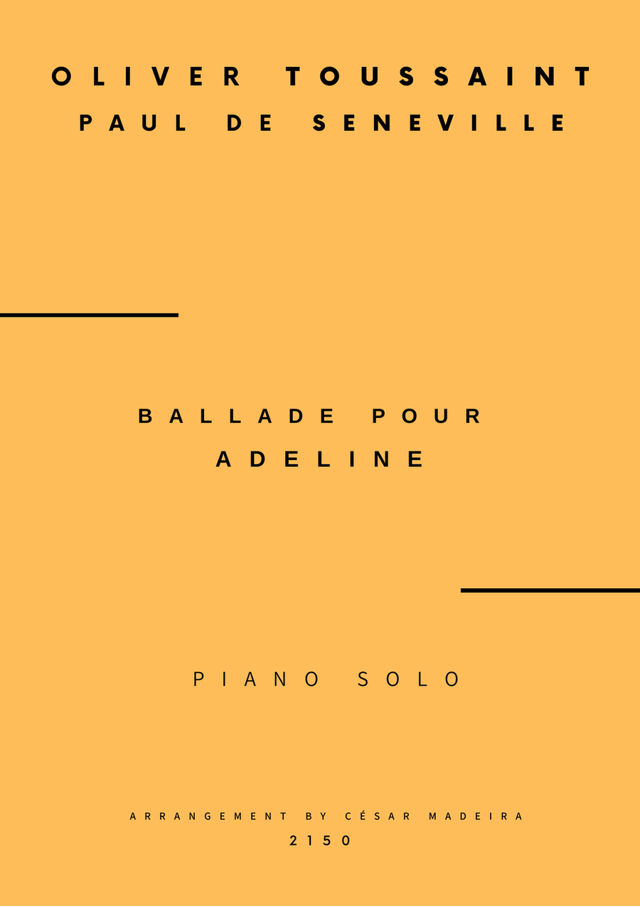 Ballade Pour Adeline Piano Solo scores gallery preview page 1