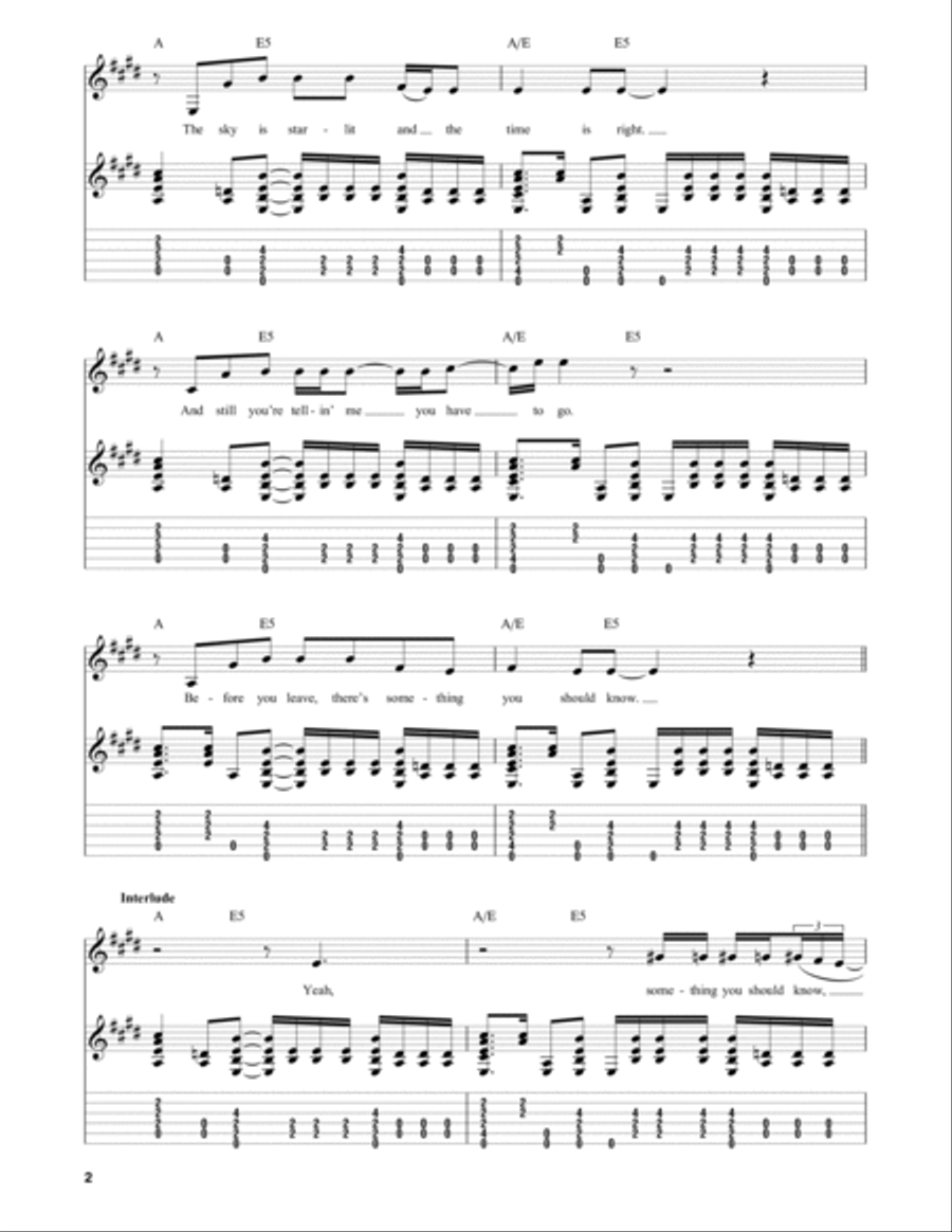 You'll Accomp'ny Me Electric Guitar scores gallery preview page 2