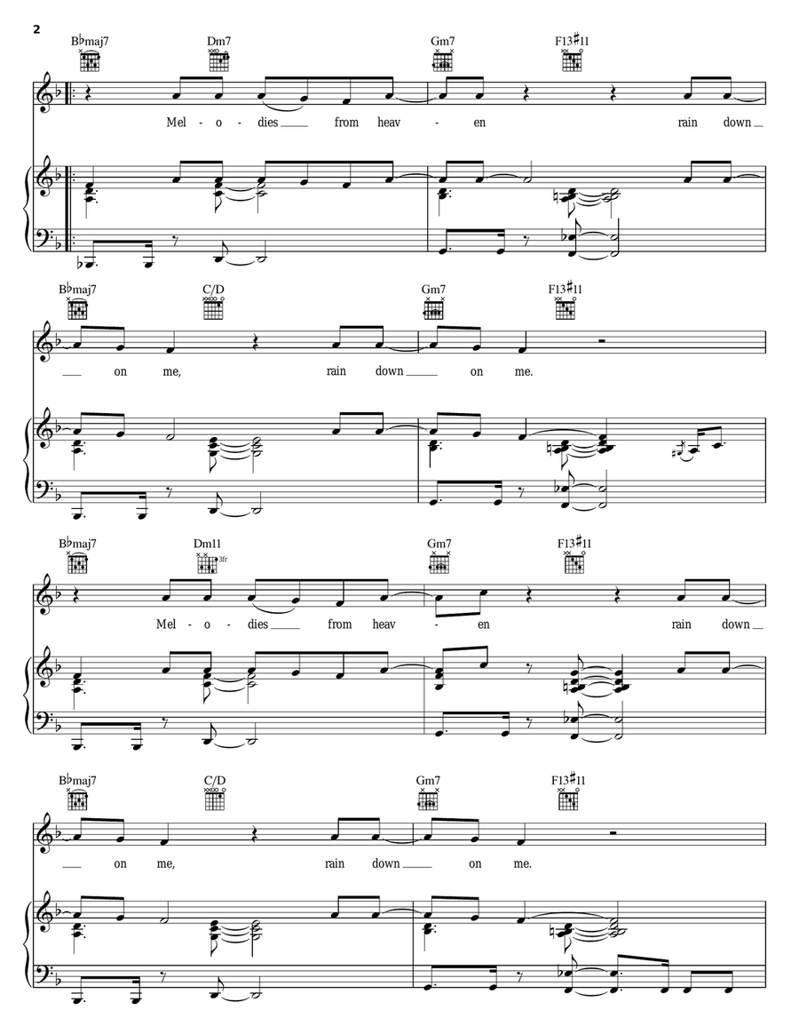 Melodies From Heaven Piano, Vocal, Guitar scores gallery preview page 2