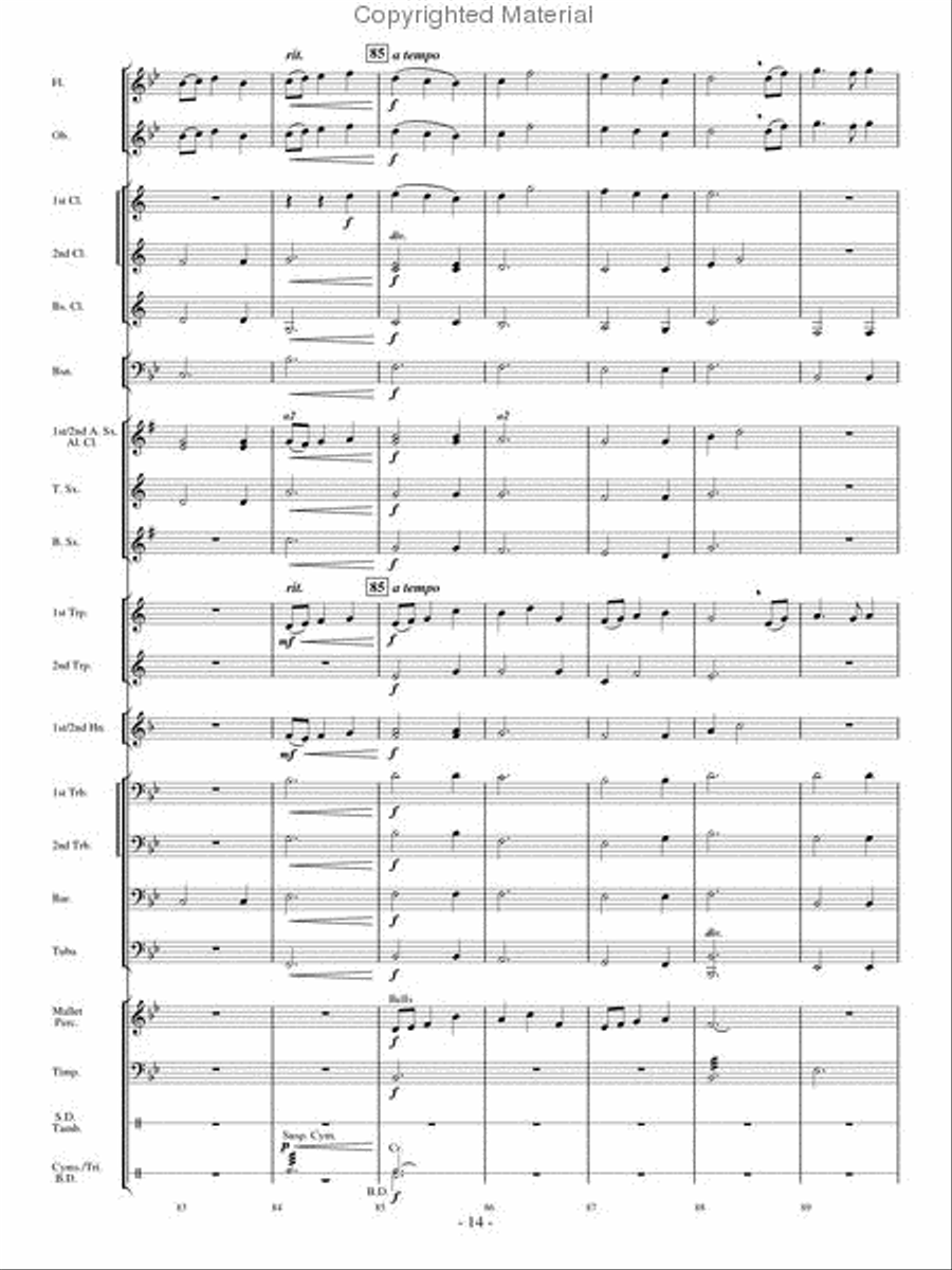 Aspen Overture Aspen Overture Concert Band scores gallery preview page 13