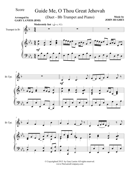 Gary Lanier: 3 HYMNS of GUIDANCE (Duets for Bb Trumpet & Piano) image number null