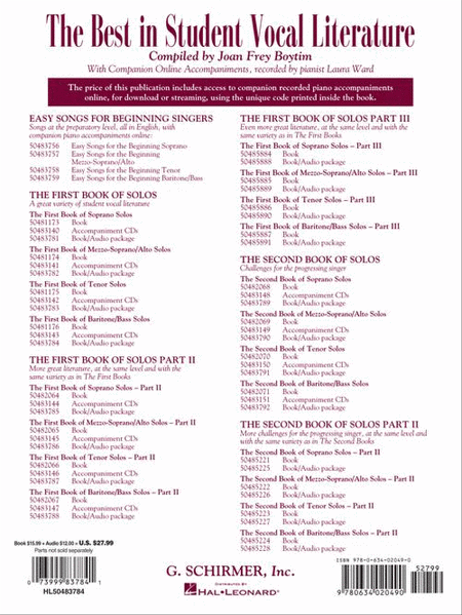 The First Book of Baritone/Bass Solos Bass Voice scores gallery preview page 9