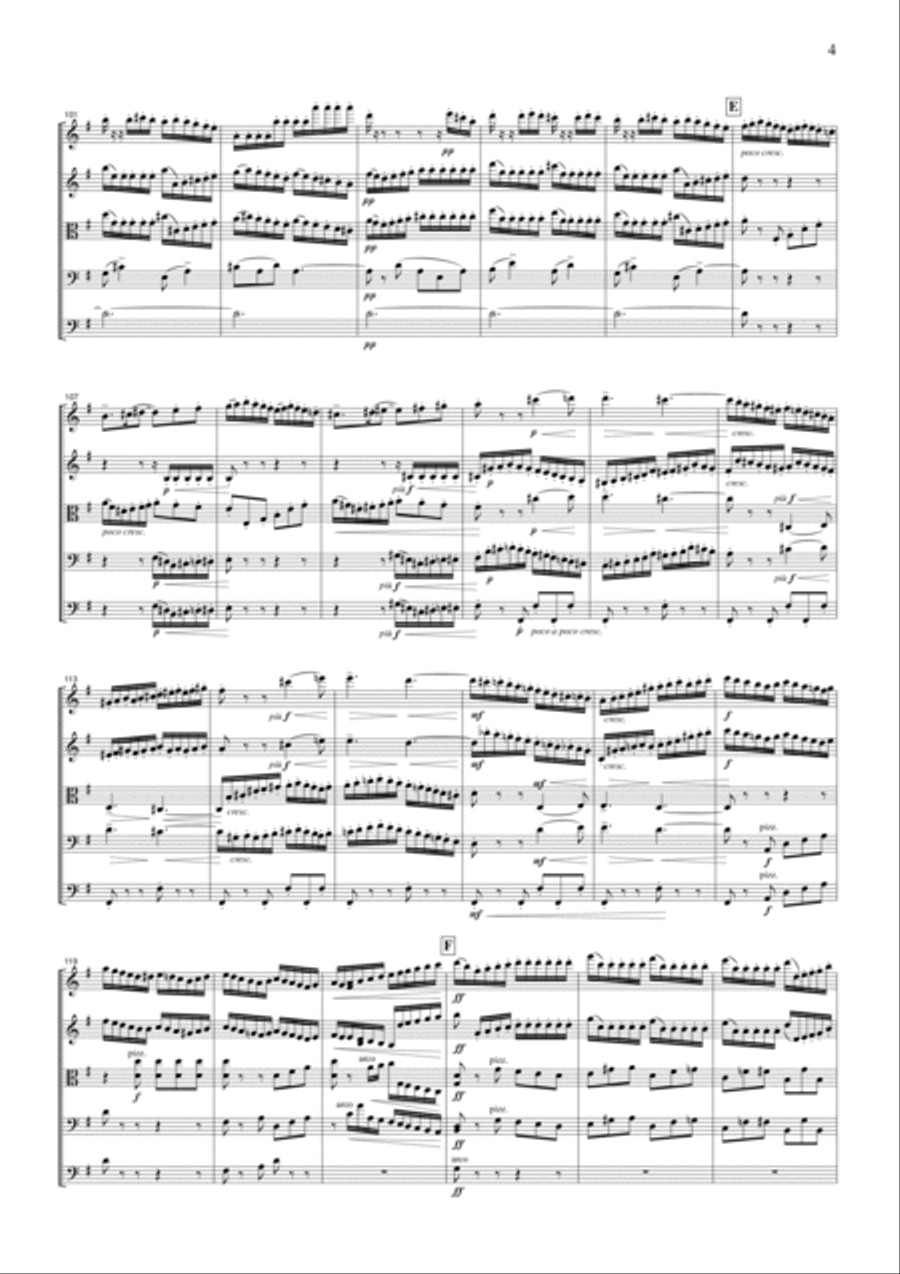 Tchaikowsky Serenade for String Orchestra, for string orchestra, ST010 String Quartet scores gallery preview page 4