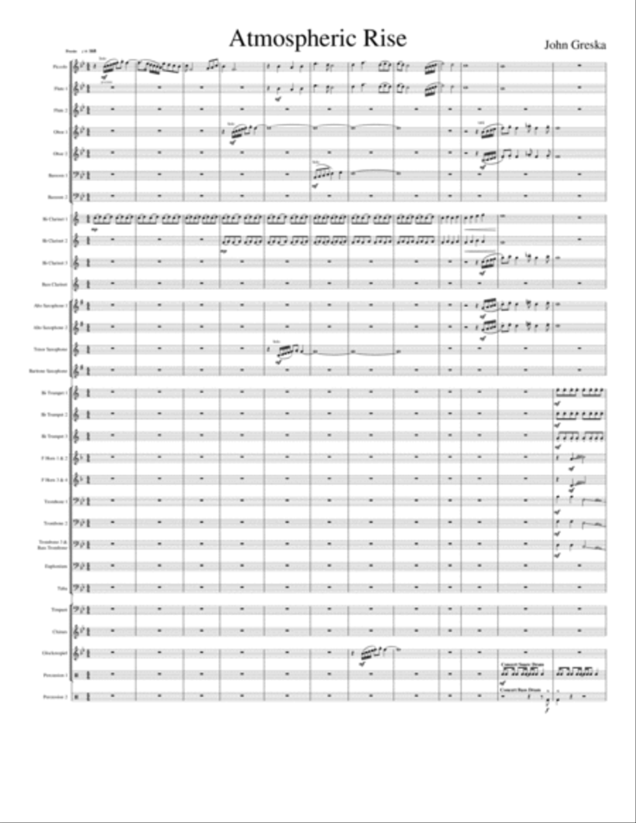 Atmospheric Rise Concert Band scores gallery preview page 1