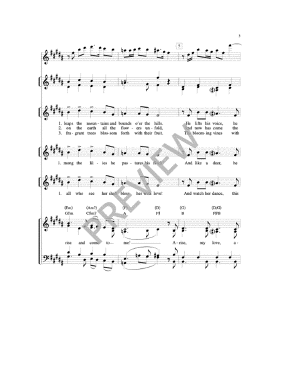 Arise My Love/Song of Solomon 4-Part scores gallery preview page 8