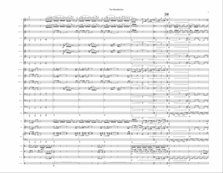 Theme From The Mandalorian Marching Band scores gallery preview page 5