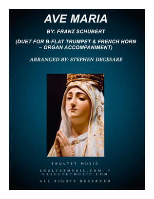 Book cover for Ave Maria (Duet for Bb-Trumpet & French Horn - Organ Accompaniment)