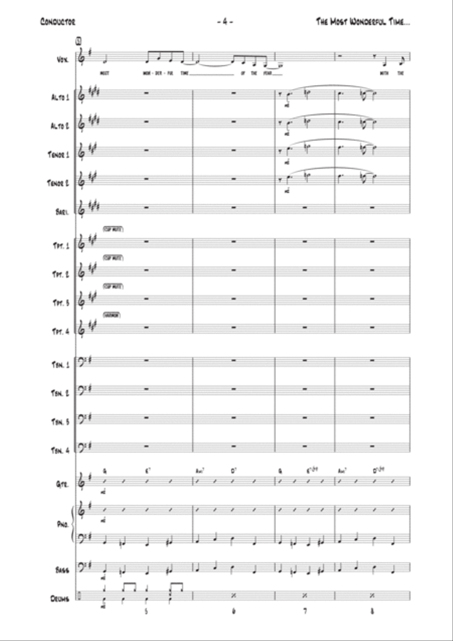 The Most Wonderful Time Of The Year Jazz Ensemble scores gallery preview page 4