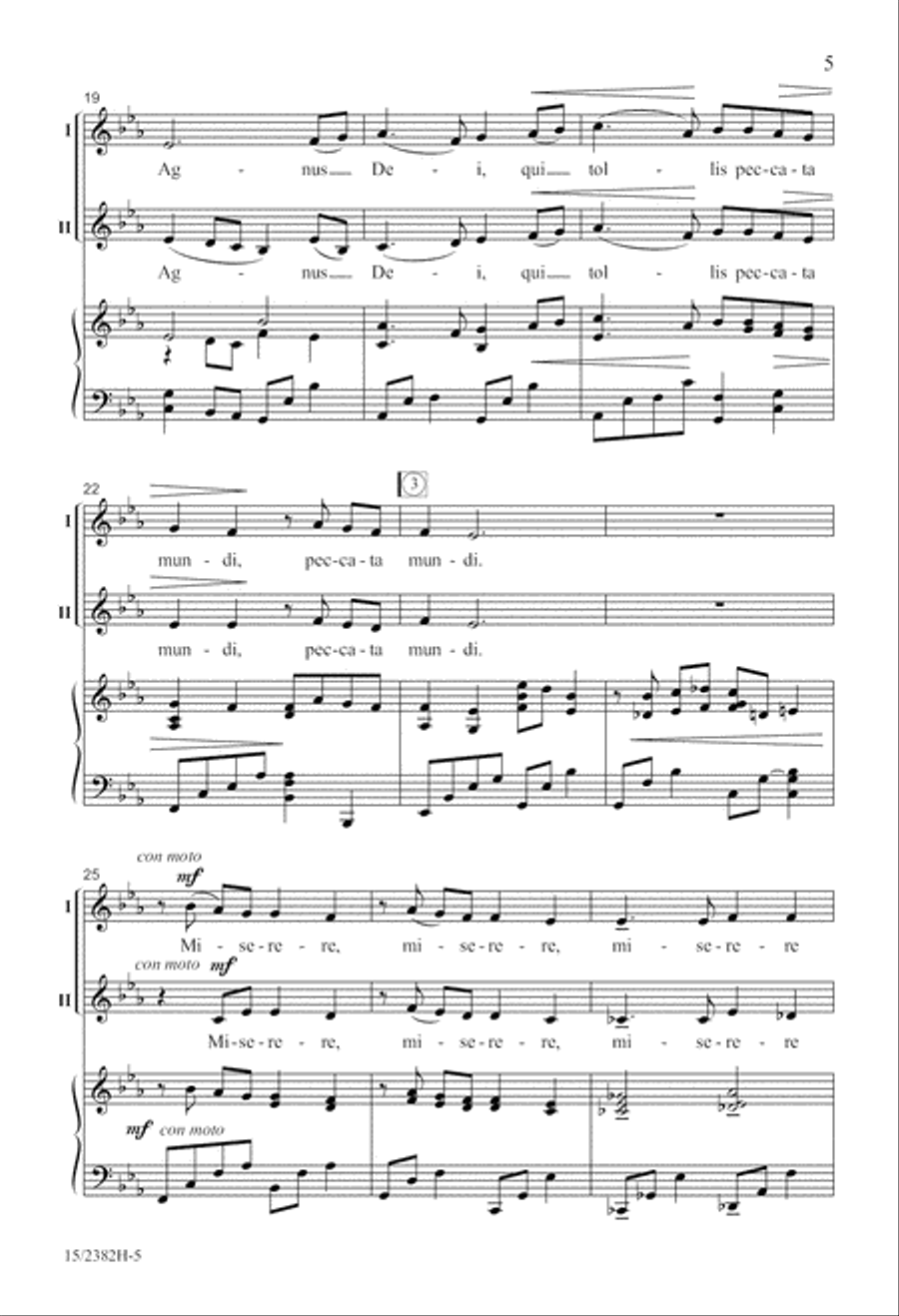 Agnus Dei Agnus Dei 2-Part scores gallery preview page 6