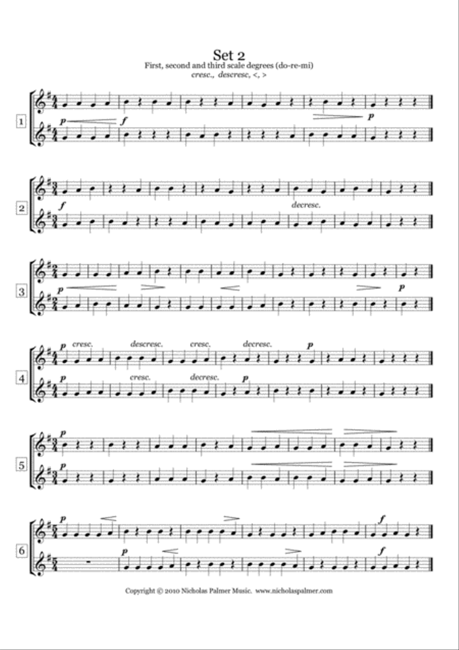 Sight-singing exercises for two-part choirs (SA or TB) TB scores gallery preview page 3