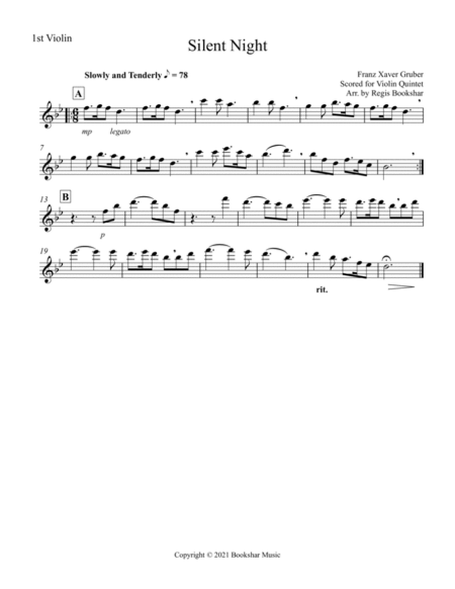 Silent Night (Bb) (Violin Quintet)