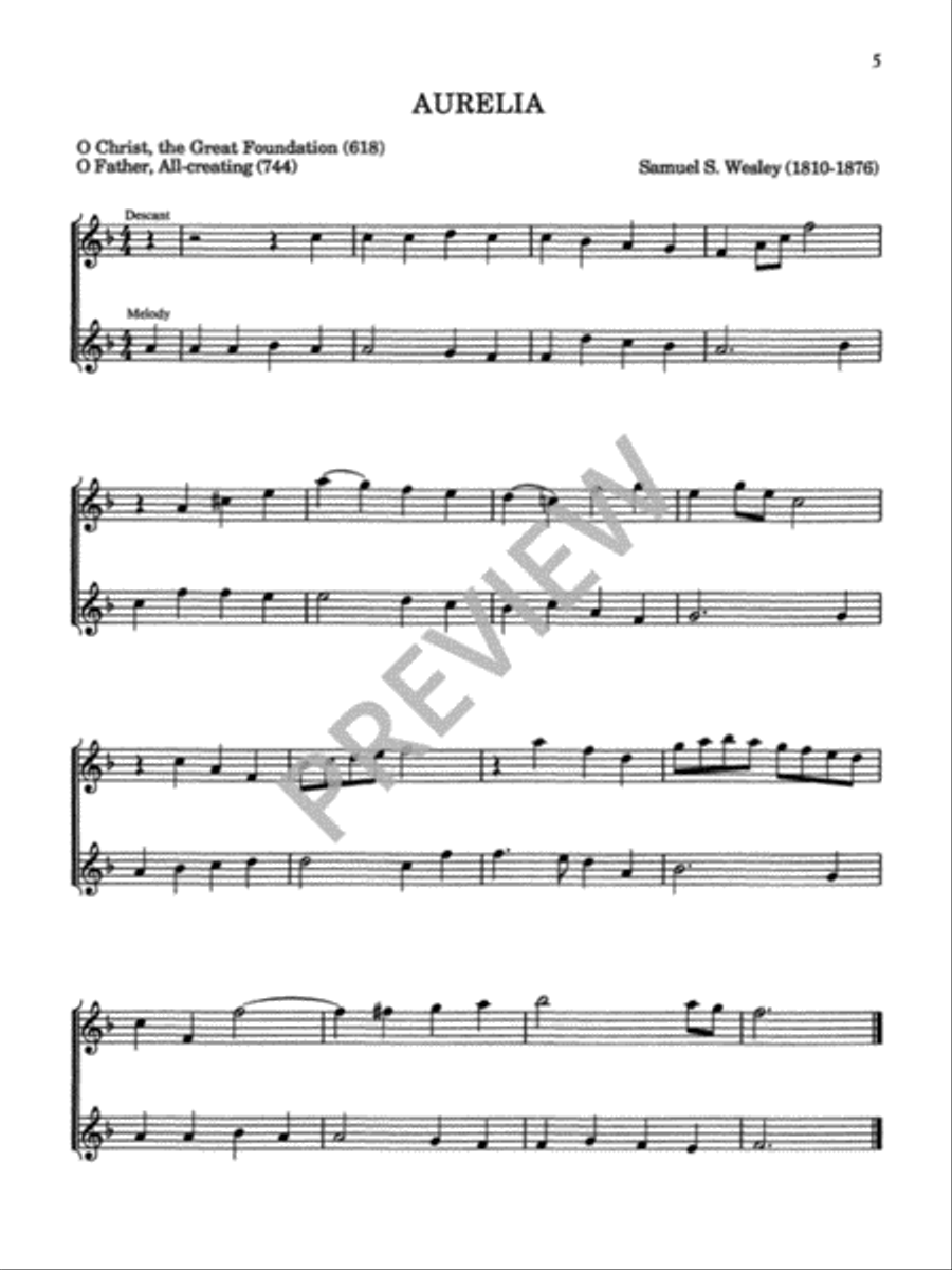 Twenty-Six Hymn Descants on Familiar Hymn-Tunes Trumpet scores gallery preview page 7