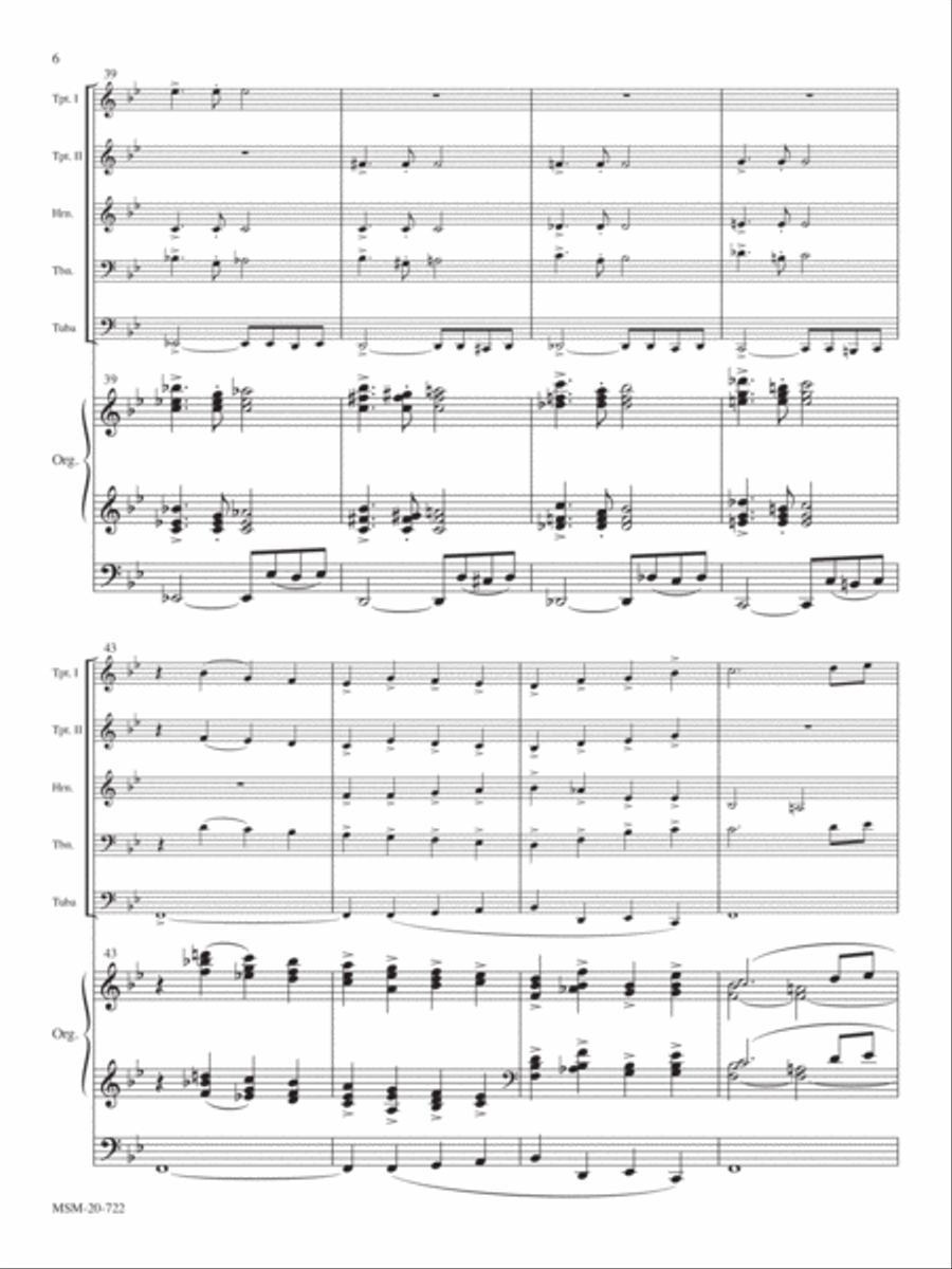 Grand Chœur for Organ and Brass Quintet Organ scores gallery preview page 6
