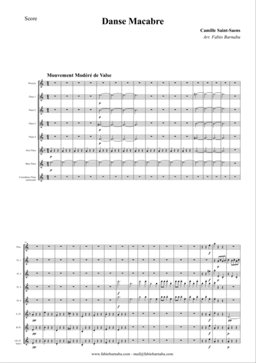 Dance Macabre - complete for Flute Choir Flute Choir scores gallery preview page 2