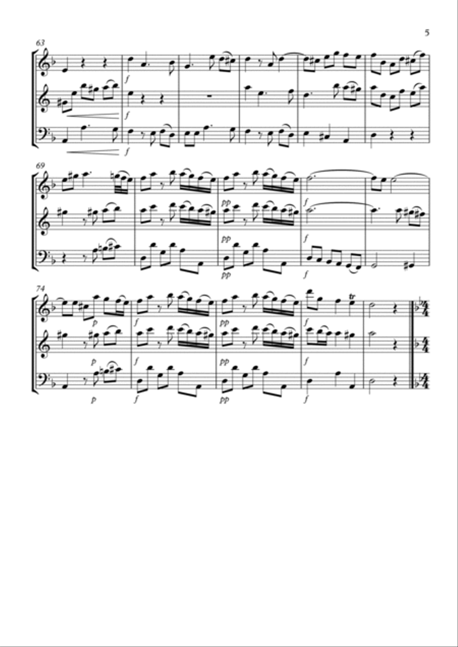 Trio Sonata No.4 Woodwind Trio scores gallery preview page 5