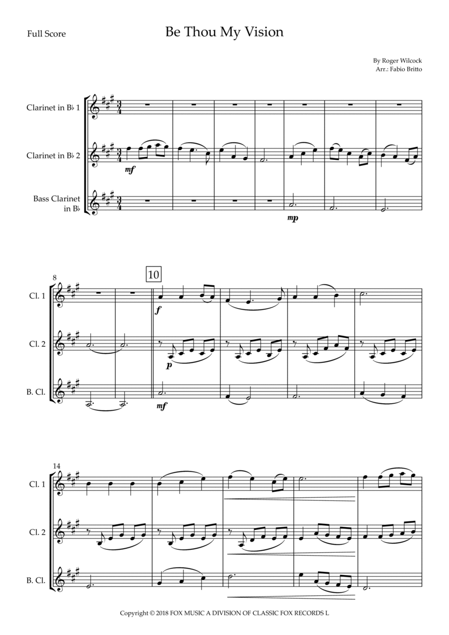 Be Thou My Vision Woodwind Trio scores gallery preview page 1
