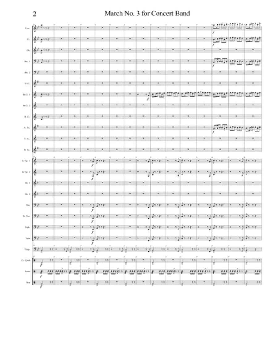 March No. 3 for Concert Band image number null