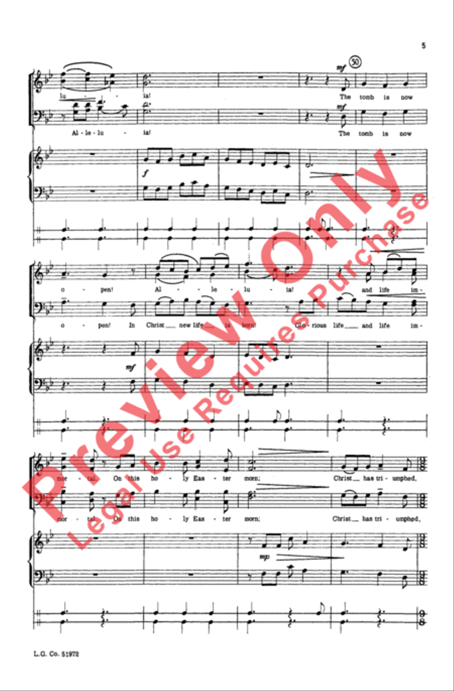 His Spirit Leads On 4-Part scores gallery preview page 5