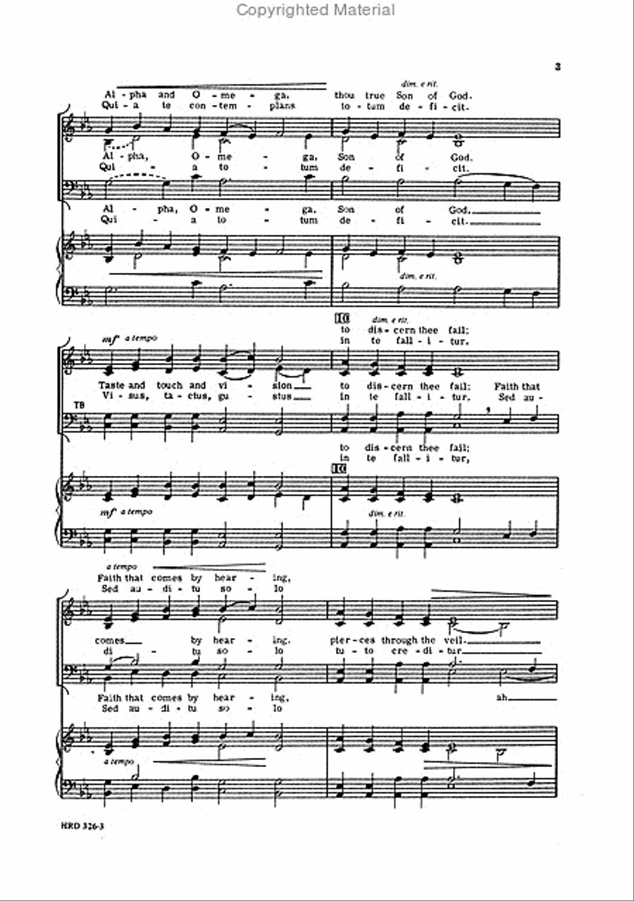 Jesus, I Adore Thee 4-Part scores gallery preview page 3
