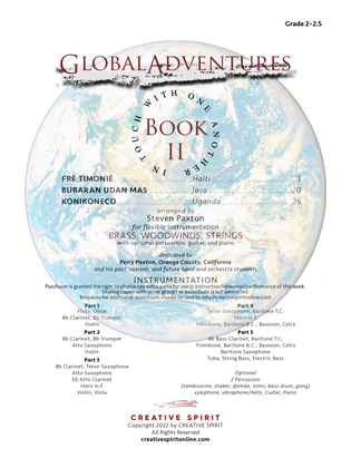 GLOBAL ADVENTURES BOOK II for 5-part flex ensemble - Score Only