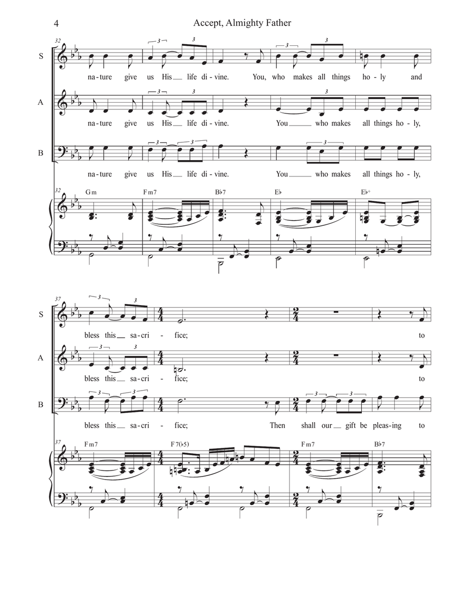Accept, Almighty Father (Vocal Trio - (SAB) 3-Part scores gallery preview page 4