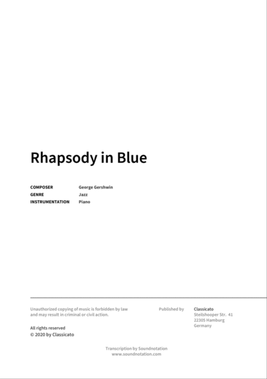 Rhapsody in Blue Piano scores gallery preview page 2