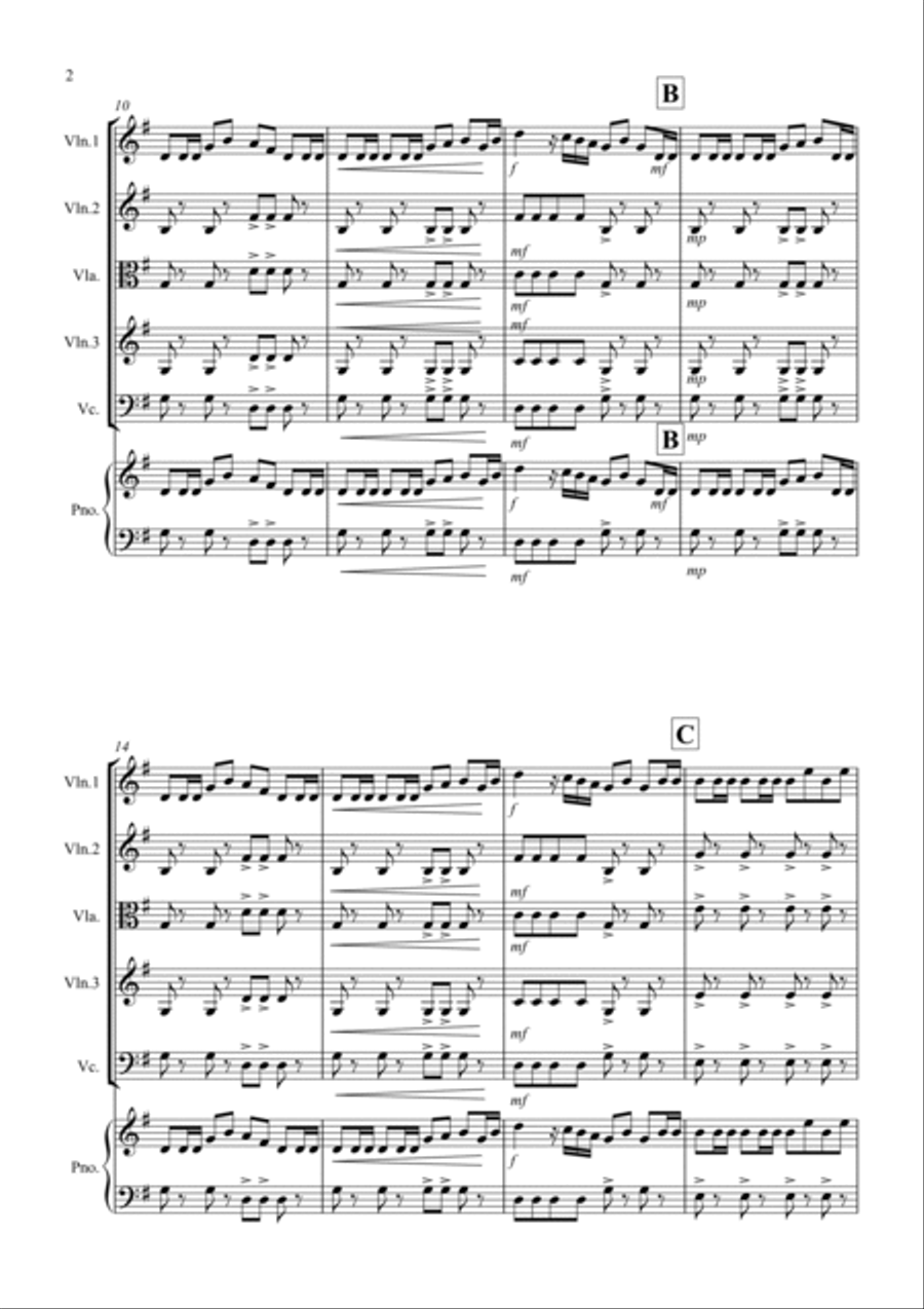 2 Classical Favourites for String Quartet (volume four) String Quartet scores gallery preview page 2