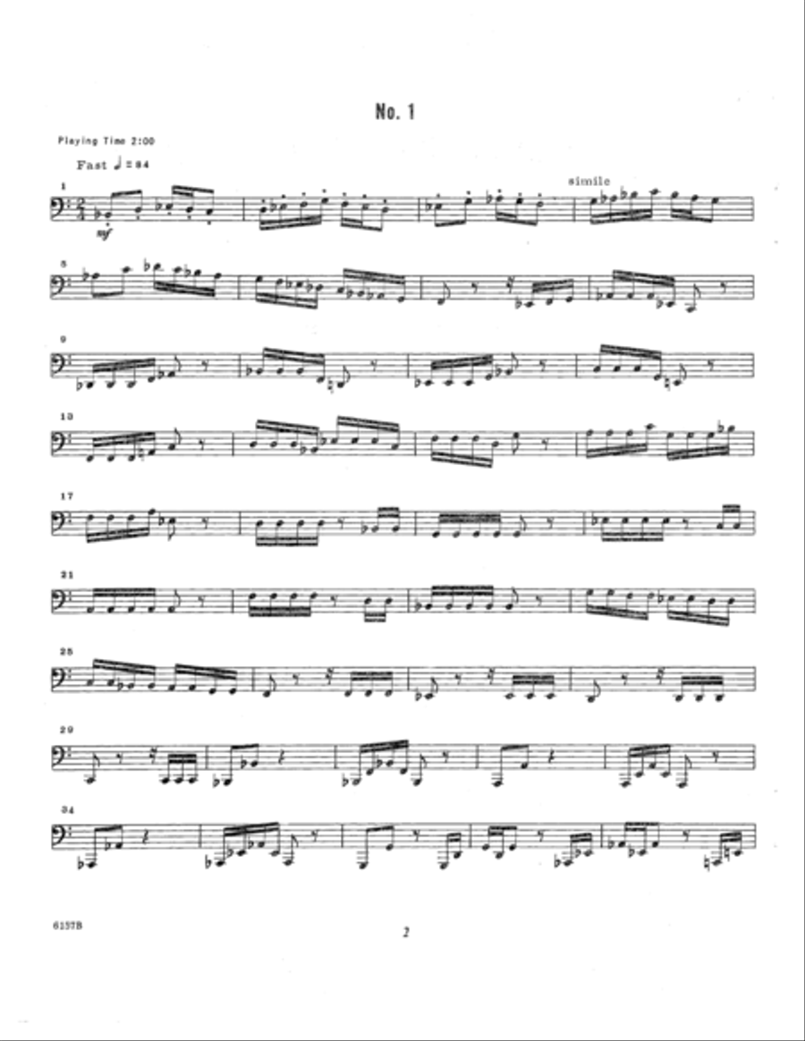 Unaccompanied Solos For Bass Trombone, Volume 2 Trombone scores gallery preview page 3