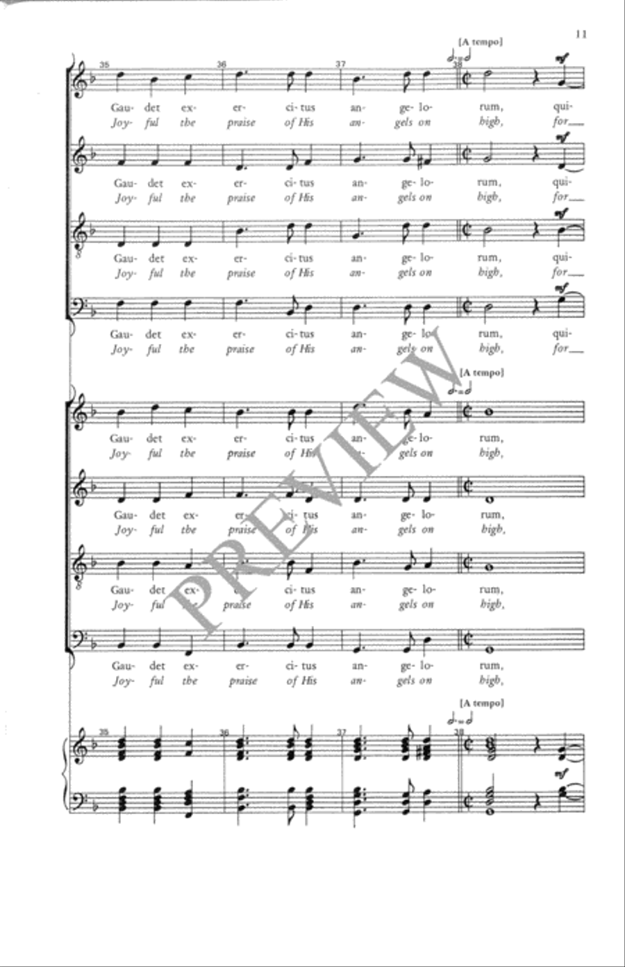 Hodie nobis coelorum Rex 4-Part scores gallery preview page 12