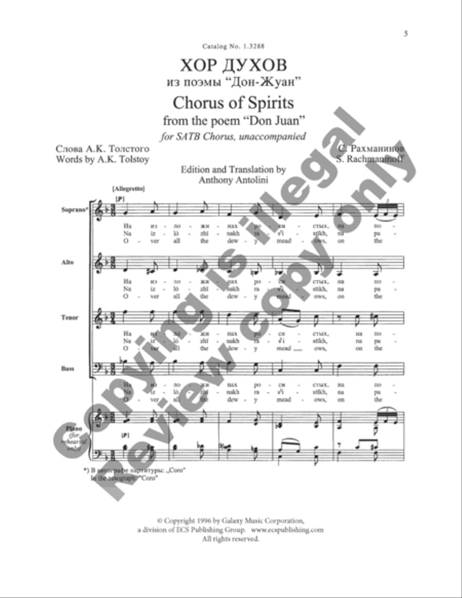 Chorus of Spirits 4-Part scores gallery preview page 3