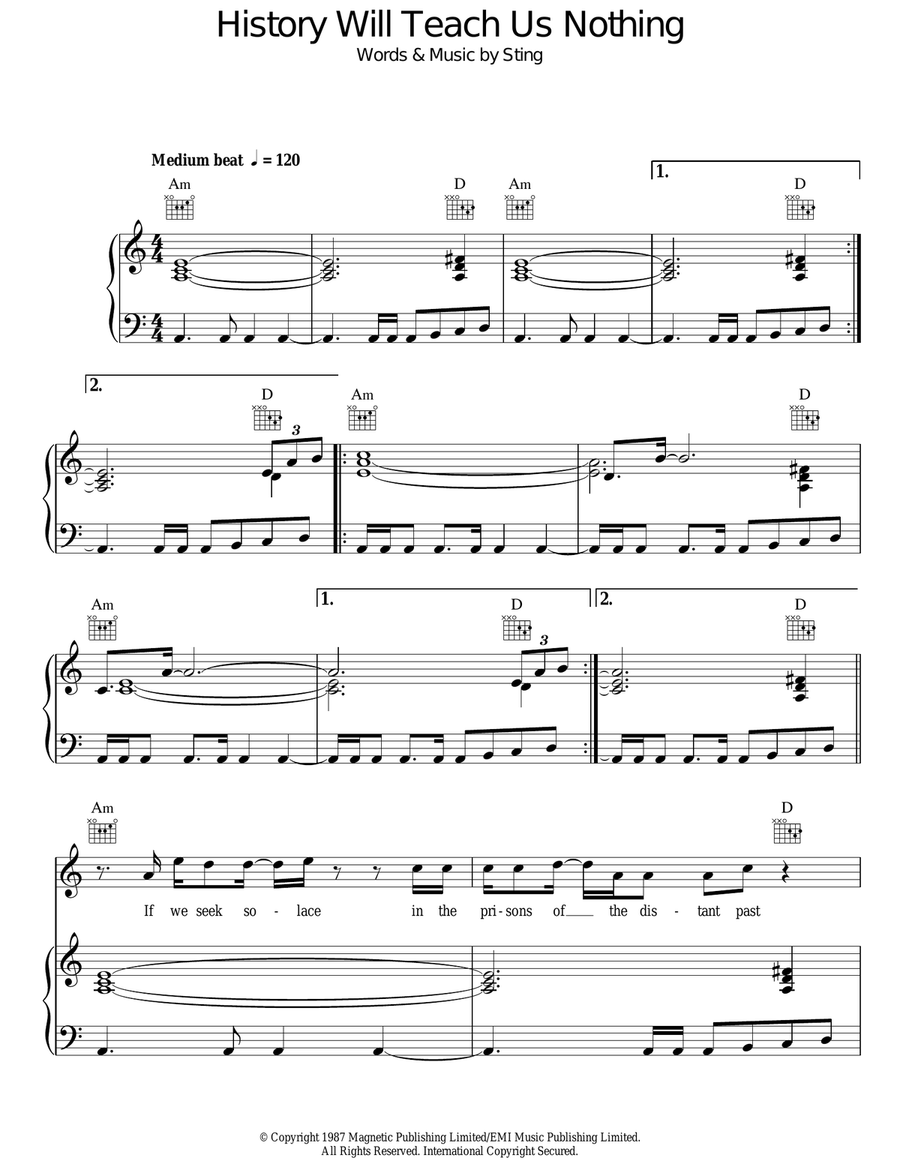 History Will Teach Us Nothing Acoustic Guitar scores gallery preview page 1