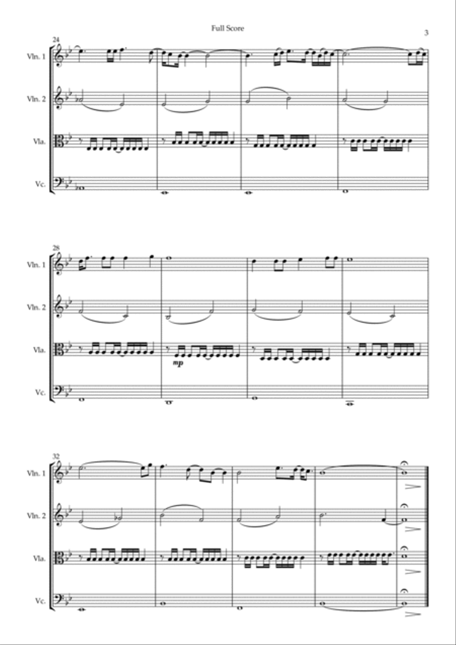 Circle Of Life String Quartet scores gallery preview page 3