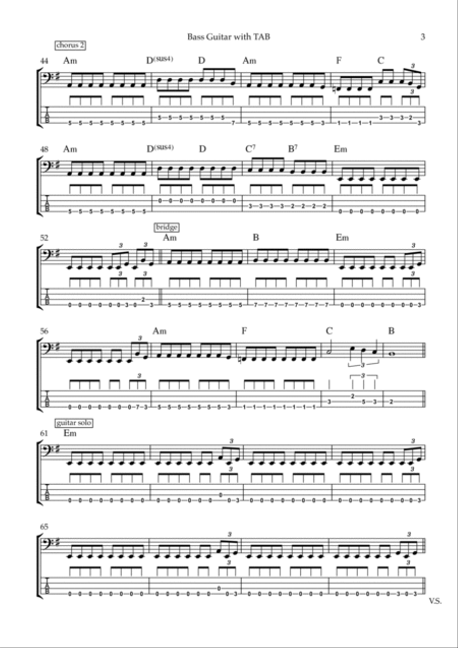 Black Velvet Guitar Tablature scores gallery preview page 3
