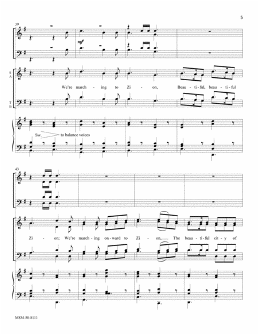 Marching to Zion Choir scores gallery preview page 6