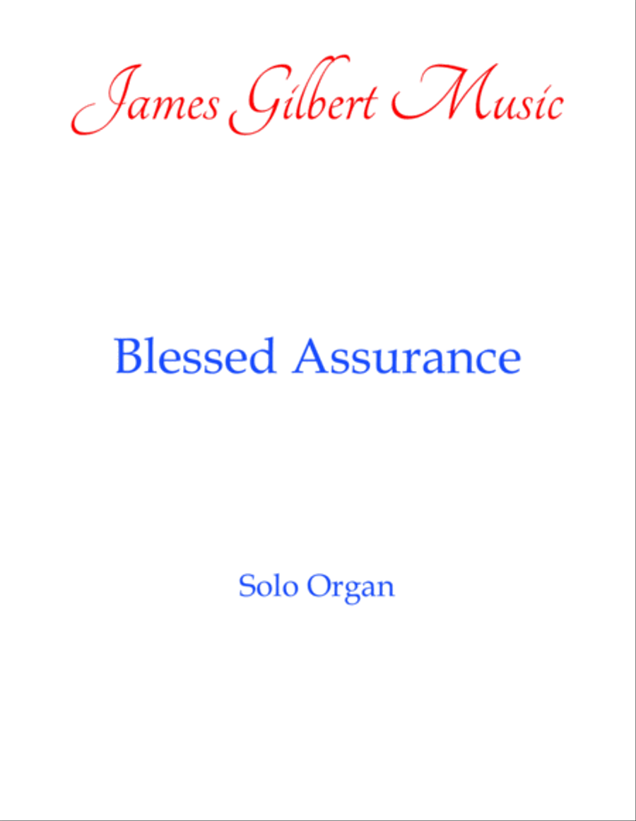 Blessed Assurance Blessed Assurance Organ Solo scores gallery preview page 1