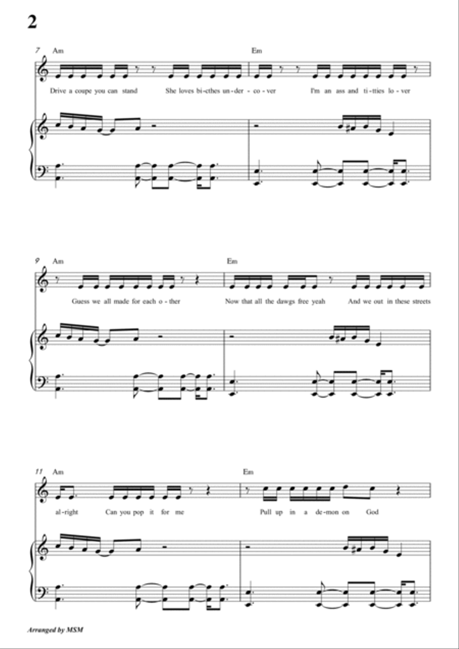 I'm Fine (feat. Travis Scott) Voice scores gallery preview page 4