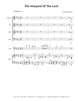 The Vineyard Of The Lord (Tenor Solo and SATB)