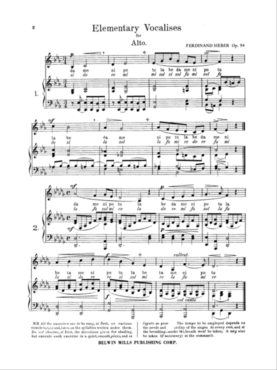 36 Eight-Measure Vocalises for Elementary Teaching