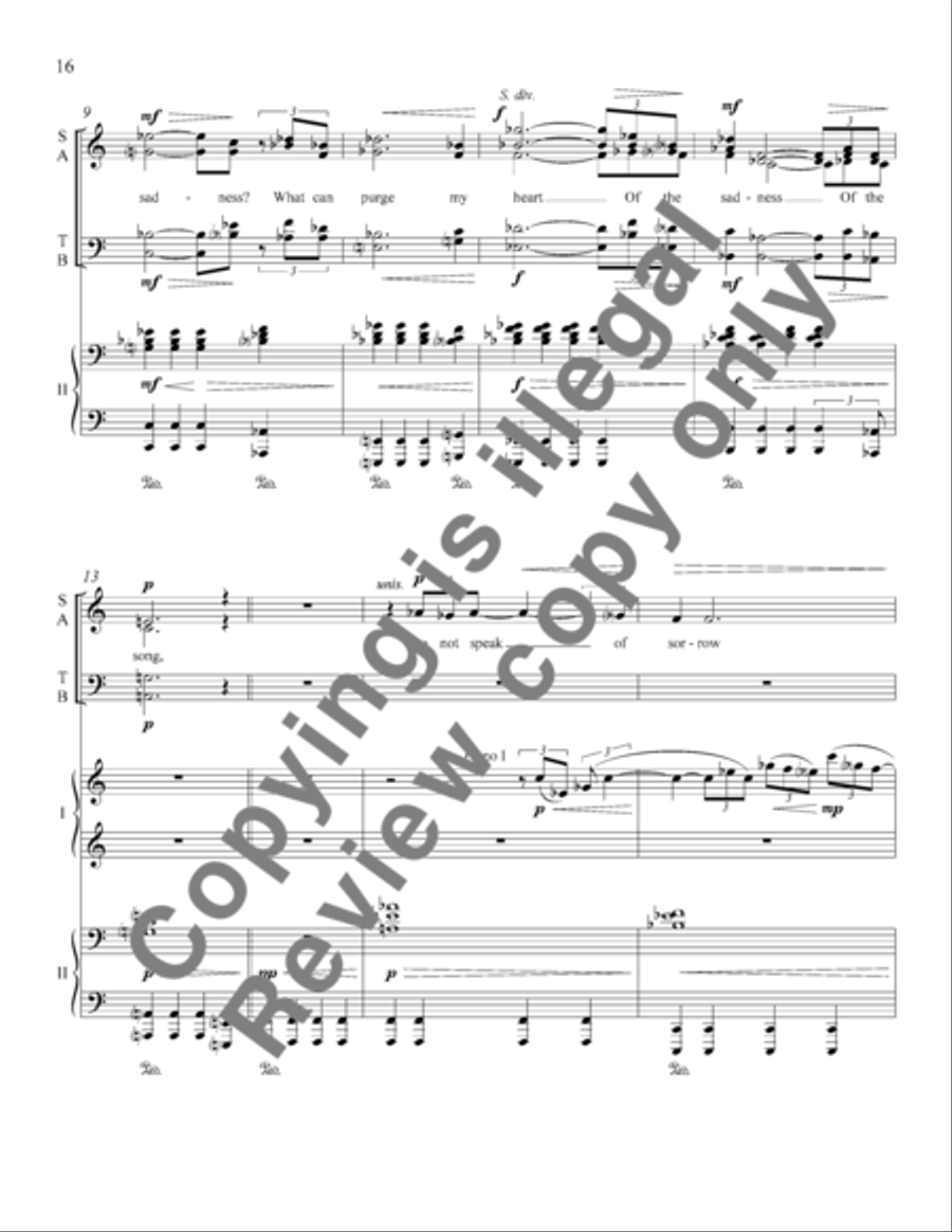 Afro-American Fragments: 4. Song for Billie Holiday 4-Part scores gallery preview page 15
