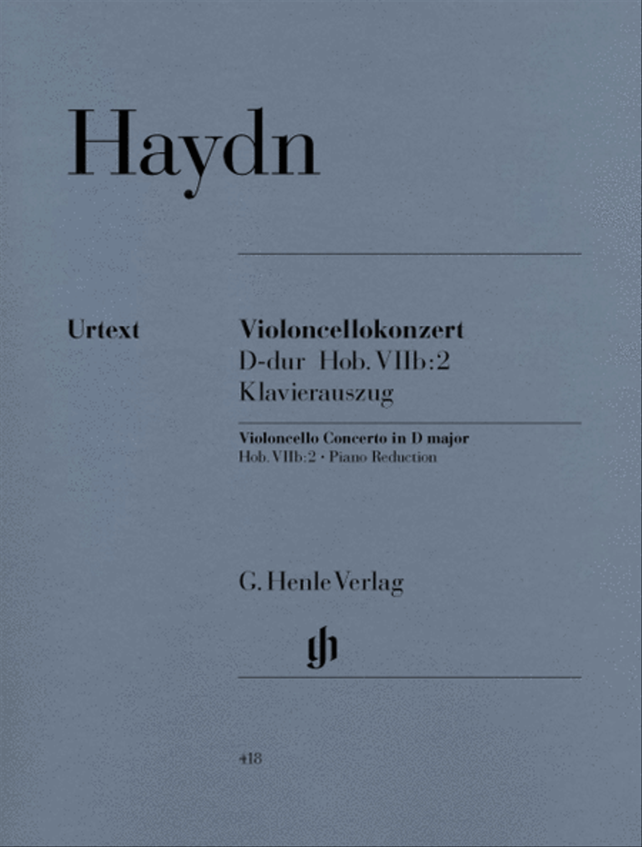 Franz Joseph Haydn: Concerto for Violoncello and Orchestra D major Hob. VIIb: 2