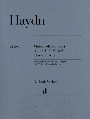 Book cover for Concerto for Violoncello and Orchestra D major Hob. VIIb:2