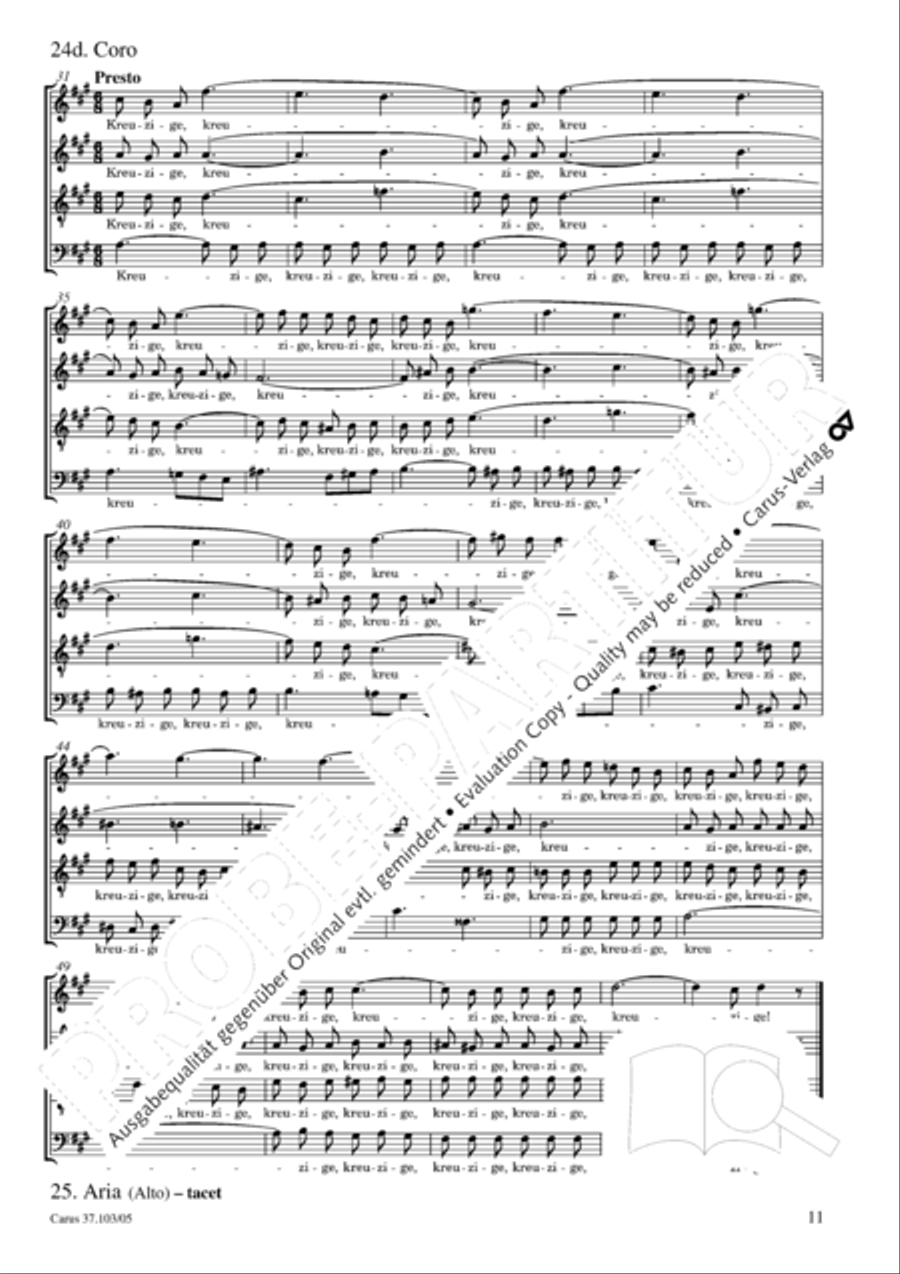 St. John Passion (Johannes-Passion) SSATB scores gallery preview page 12