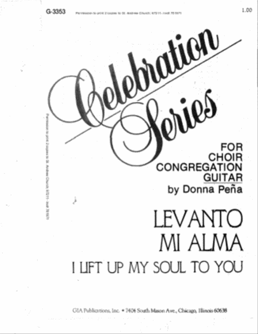 Levanto Mi Alma / I Lift Up My Soul to You Unison Choir scores gallery preview page 1