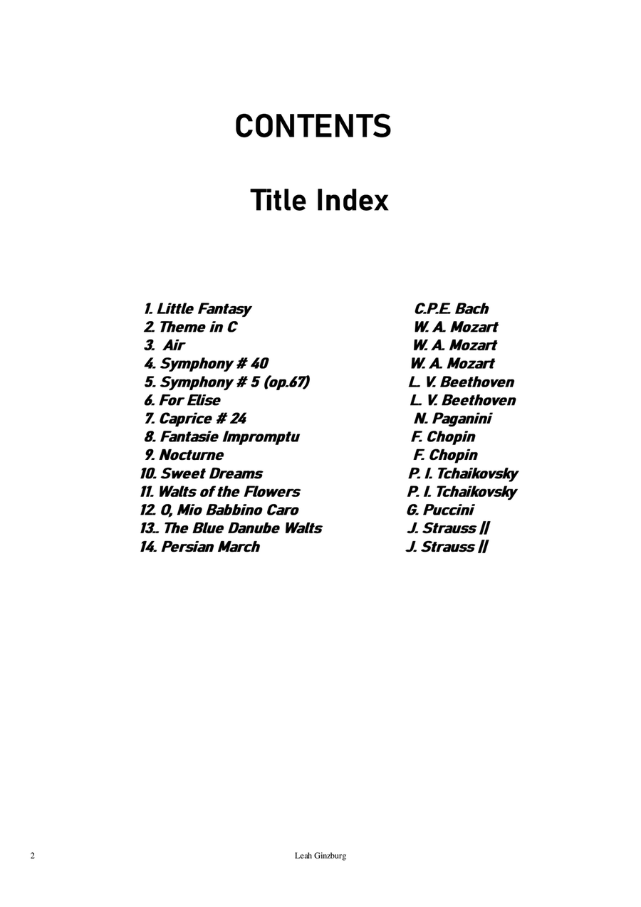 The Most Popular Classical Music for Easier Piano Solo The Most Popular Classical Music for Easier Piano Solo Easy Piano scores gallery preview page 2