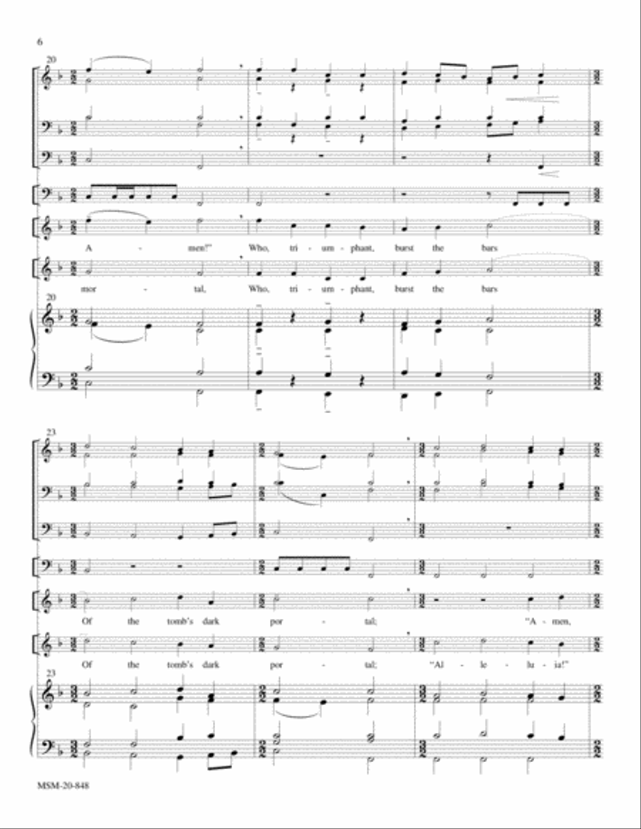 Come, You Faithful, Raise the Strain (Gaudeamus Pariter) 4-Part scores gallery preview page 4