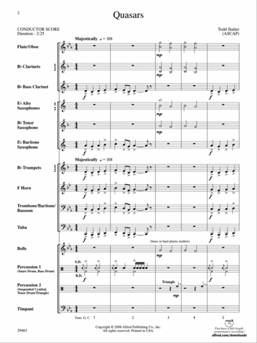 Quasars Concert Band scores gallery preview page 2